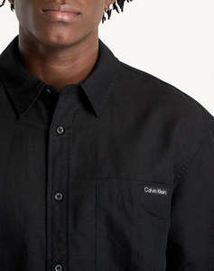 CALVIN KLEIN JEANS LINEN COTTON S/S SHIRT