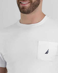 NAUTICA BLUZA T-SHIRT ΚΜSS ANCHOR POCKET TEE
