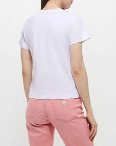 GUESS KAMELIE CN T-SHIRT - MID ORGANIC STRETCH JERSEY 180 BLUZA W