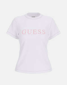 GUESS KAMELIE CN T-SHIRT - MID ORGANIC STRETCH JERSEY 180 BLUZA W