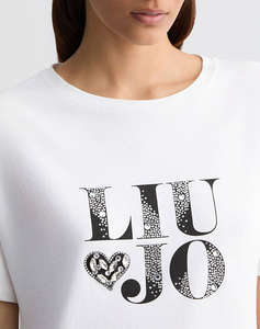 LIU JO WHITE_WA5J21__ECS T-SHIRT MODA M/C BLUZA DE DAMA