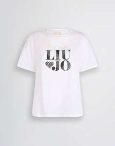 LIU JO WHITE_WA5J21__ECS T-SHIRT MODA M/C BLUZA DE DAMA