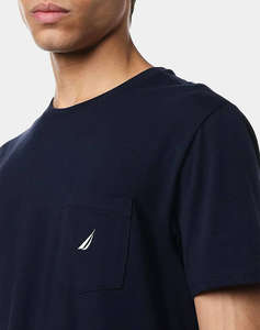 NAUTICA BLUZA T-SHIRT ΚΜSS ANCHOR POCKET TEE