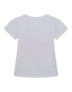 GUESS HIGH LOW SS T-SHIRT - MID ORGANIC CO STR JERSEY 160 BLUZA G