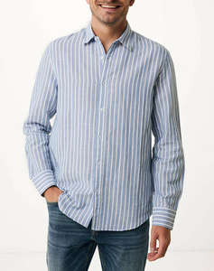 MEXX AIDEN Basic linen shirt striped