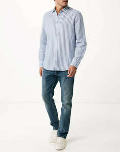 MEXX AIDEN Basic linen shirt striped