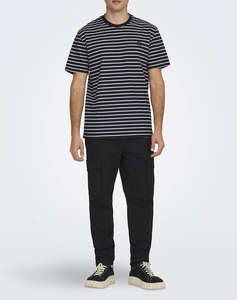 ONLY&SONS ONSHENRY REG STRIPE SS TEE NOOS