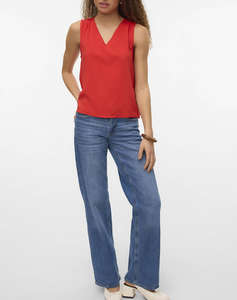 VERO MODA VMEASY JOY S/L V-NECK TOP WVN GA