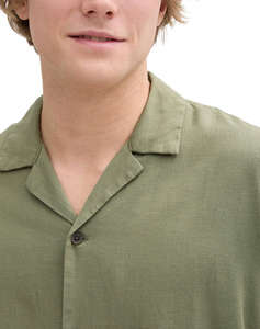 TOM TAILOR RELAXED VISCOSE LINEN SHIRT CAMASA DE BARBATI