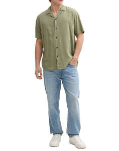 TOM TAILOR RELAXED VISCOSE LINEN SHIRT CAMASA DE BARBATI