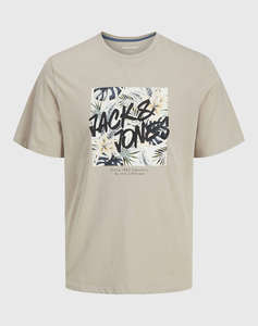 JACK&JONES JJHAWAII SHAPE TEE SS CREW NECK LN