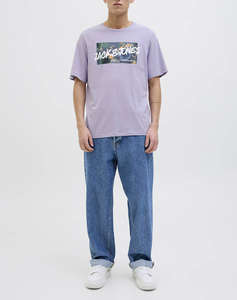 JACK&JONES JJHAWAII SHAPE TEE SS CREW NECK LN