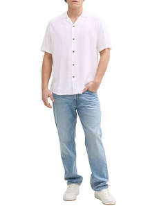 TOM TAILOR RELAXED VISCOSE LINEN SHIRT CAMASA DE BARBATI