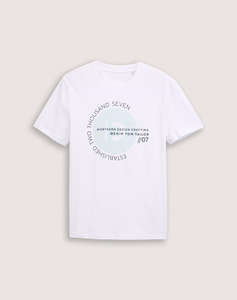 TOM TAILOR PRINTED T-SHIRT BLUZA DE BARBATI