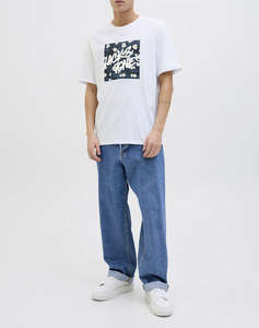 JACK&JONES JJHAWAII SHAPE TEE SS CREW NECK LN