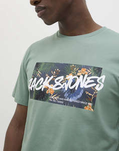 JACK&JONES JJHAWAII SHAPE TEE SS CREW NECK LN
