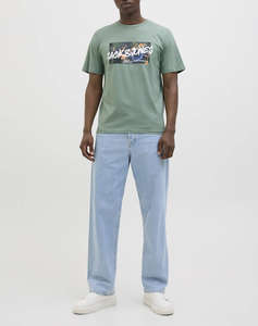 JACK&JONES JJHAWAII SHAPE TEE SS CREW NECK LN