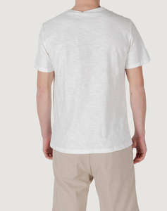 ANTONY MORATO MMKS02483FA100246 MIN OF 6 T-SHIRT REGULAR FIT IN SLUB COTTON FABRIC WITH EMBROIDERY LOGO ON FRONT BLUZA DE BARBATI