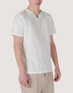 ANTONY MORATO MMKS02483FA100246 MIN OF 6 T-SHIRT REGULAR FIT IN SLUB COTTON FABRIC WITH EMBROIDERY LOGO ON FRONT BLUZA DE BARBATI