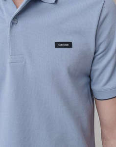 CALVIN KLEIN STRETCH PIQUE TIPPING POLO