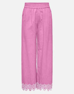 ONLY ONLPAULA TULUM EMB PULL-UP PANT WVN
