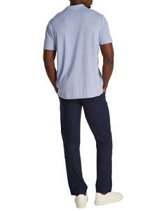 CALVIN KLEIN LINEN COTTON CUBAN COLLAR POLO