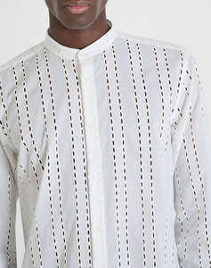 ANTONY MORATO MMSL00668FA440063 MIN OF 6 SHIRT MADRID REGULAR STRAIGTH FIT IN EMBROIDERED POPELINE COTTON FABRIC WITH LOGOED METAL BADGE CAMASA DE BARBATI