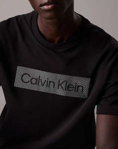 CALVIN KLEIN TEXTURED EMBROIDERY T-SHIRT