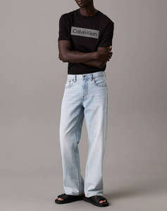 CALVIN KLEIN TEXTURED EMBROIDERY T-SHIRT
