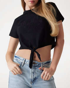 GUESS CN SS EYELET TONE ON TONE TEE BLUZA DE DAMA