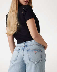 GUESS CN SS EYELET TONE ON TONE TEE BLUZA DE DAMA