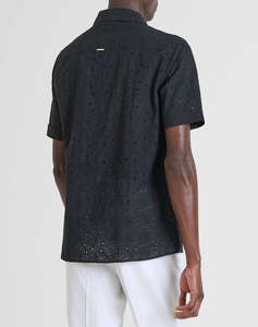 ANTONY MORATO MMSS00189FA440059 MIN OF 6 SHIRT HONOLULU RELAXED STRAIGHT FIT IN EMBROIDERED POPELINE COTTON FABRIC WITH LOGOED METAL BADGE BLUZA DE BARBATI