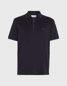 CALVIN KLEIN SMOOTH COTTON WELT ZIP POLO