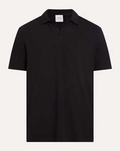 CALVIN KLEIN LINEN COTTON CUBAN COLLAR POLO