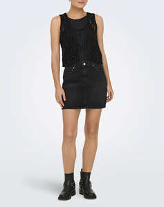ONLY ONLLIZZY LIFE SL CROCHET TIE VEST KNT