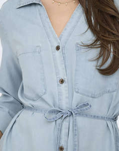 ONLY ONLCHARIS LIFE LS BEL SHIRT DRESS CC WVN