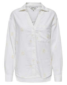 ONLY ONLCARO L/S LINEN BL EMB SHIRT CC PNT
