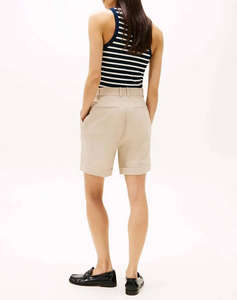 TOMMY HILFIGER LINEN MIX PLEATED SHORT