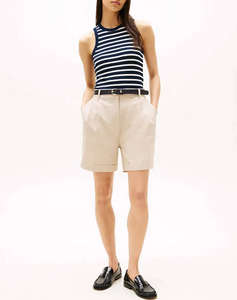TOMMY HILFIGER LINEN MIX PLEATED SHORT
