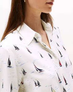 TOMMY HILFIGER FLUID VIS PRT REGULAR LS SHIRT
