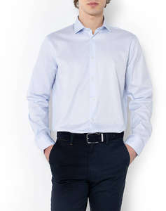 THE BOSTONIANS CAMASA ACORN POPLIN CUSTOM FIT Stripe POPLIN Semi-rex Custom FIT