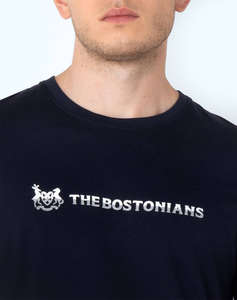 THE BOSTONIANS BLUZA T-SHIRT TWO-TONE LOGO REGULAR