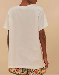 FARM RIO BANANA COCINA OFF-WHITE RELAXED T-SHIRT