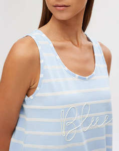 MINERVA CAM.NOAP.DAMA S/J JACQUARD CU DUNGI BLUE