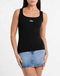 GUESS JEANS GJ TANK TOP SLIM RIB - ORG CO GUNNAR STR RIB 215 BLUZA W
