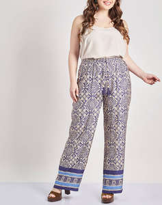 PARABITA Pantaloni boho din satin