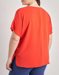 PARABITA Bluza washed cu V