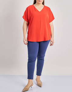 PARABITA Bluza washed cu V