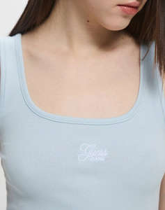 GUESS JEANS GJ TANK TOP SLIM RIB - ORG CO GUNNAR STR RIB 215 BLUZA W