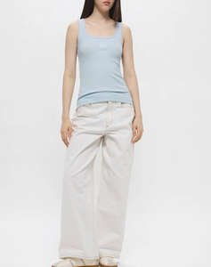 GUESS JEANS GJ TANK TOP SLIM RIB - ORG CO GUNNAR STR RIB 215 BLUZA W
